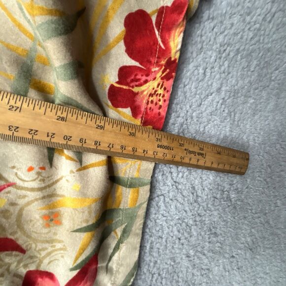 Mango Moon Shirt Men XXL Beige Button Up Floral Print Hawaiian Hibiscus - Picture 7 of 12